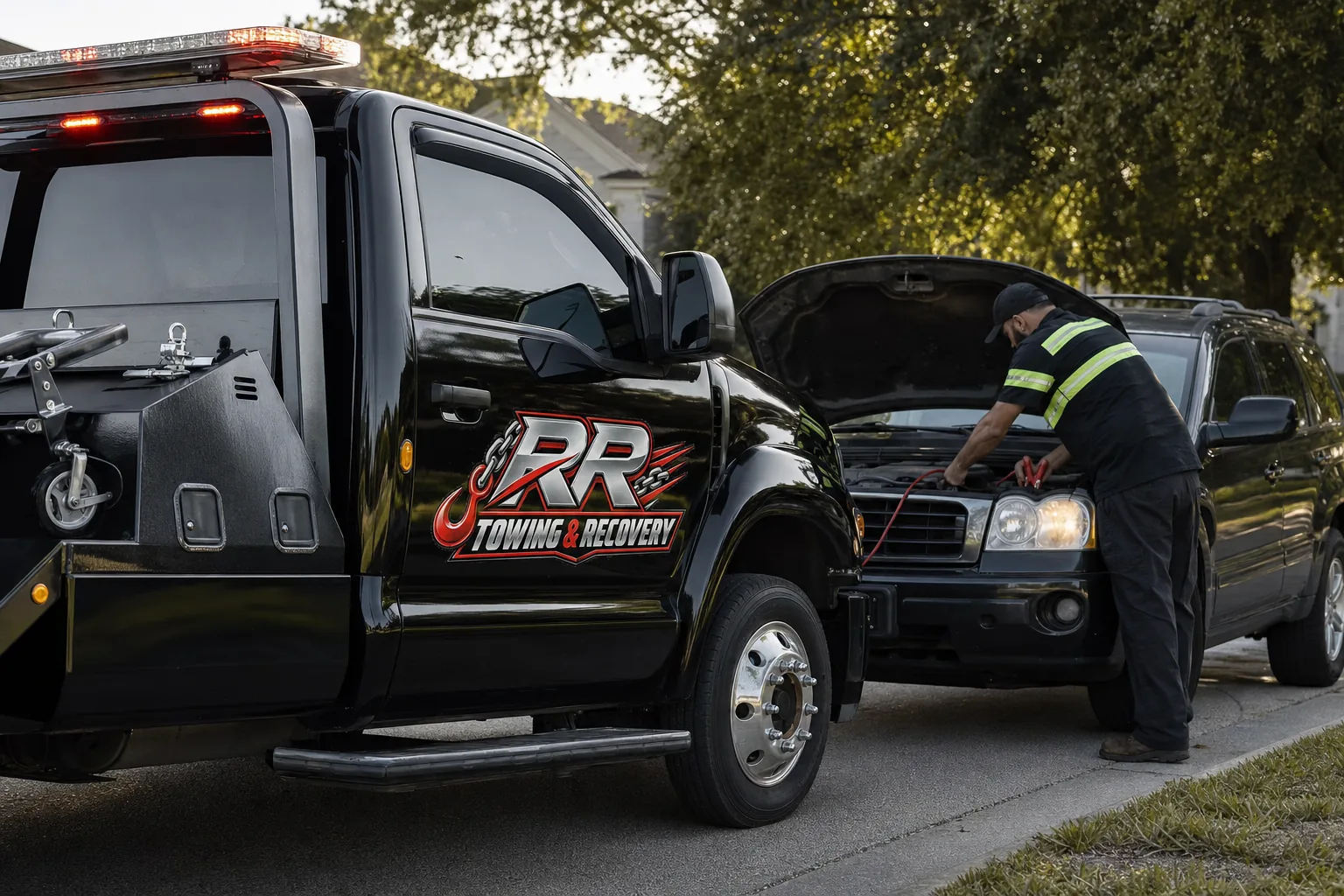 Jump Start & Battery Service — RR Towing & Recovery