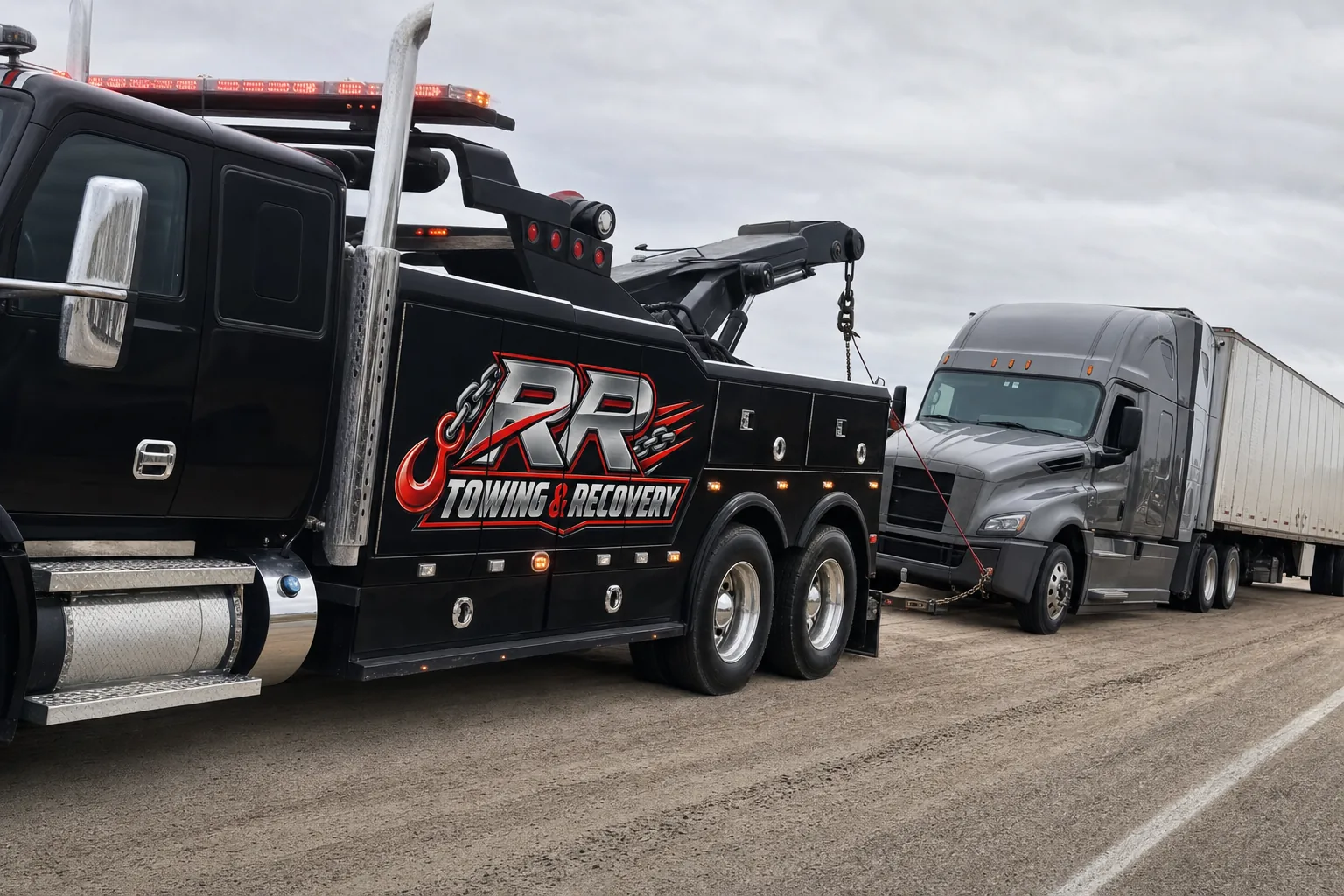 Tractor-Trailer & Jackknife Recovery — RR Towing & Recovery